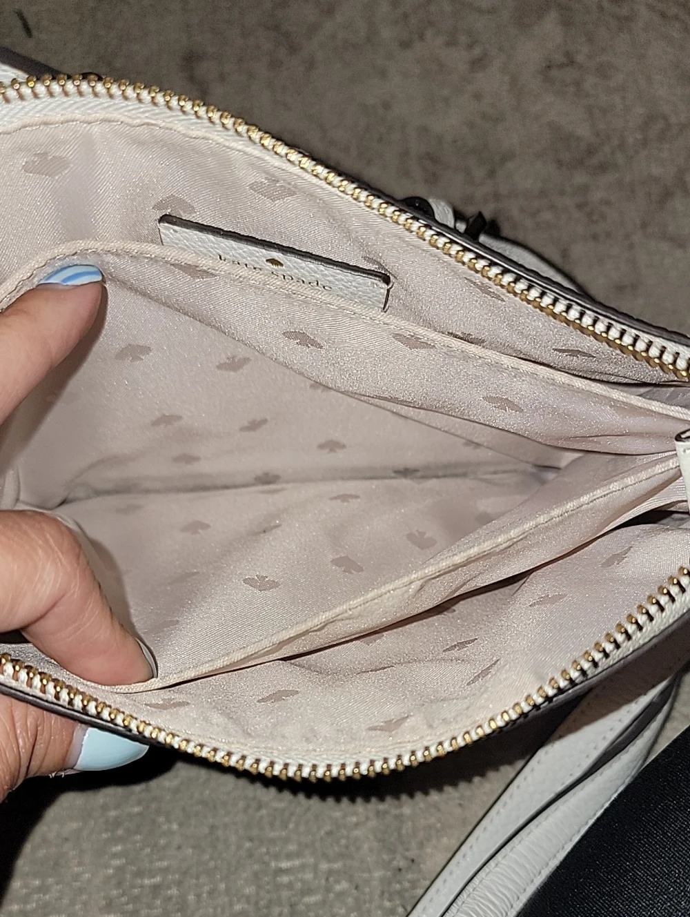 kate spade Cream, Pink & Orange Striped Canvas With Leather Trim Crossbody Bag